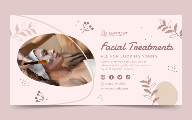 Free vector aesthetic medicine and treatment social media promo template