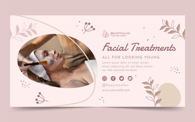 Aesthetic medicine and treatment social media promo template