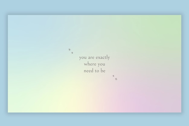 Free vector aesthetic motivational quote desktop wallpaper