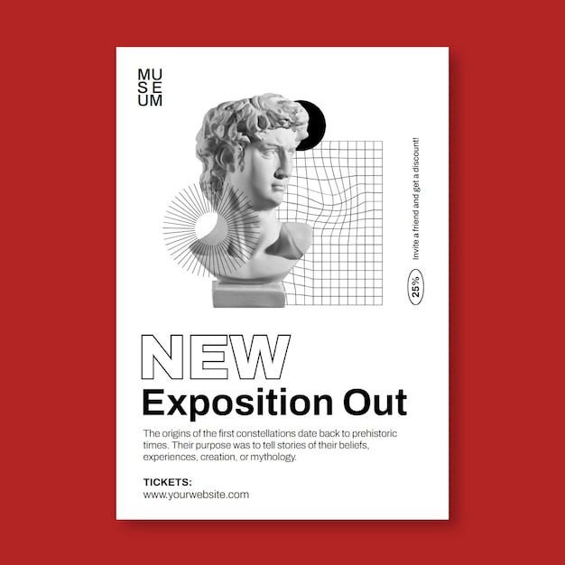 Aesthetic museum flyer template