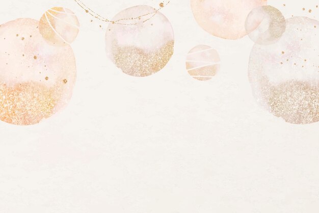 Aesthetic peach background, holiday design in watercolor & glitter vector