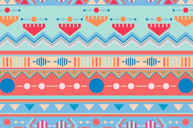 Free vector aesthetic tribal background, seamless pattern vector, pastel fabric