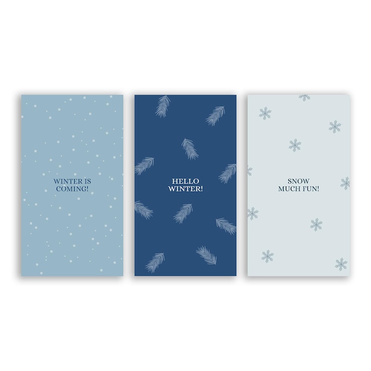 Free Vector aesthetic winter break captions instagram story