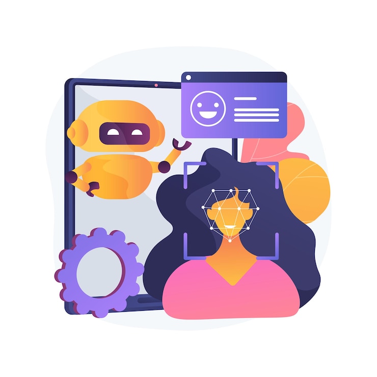 Free Vector affective computing abstract concept illustration