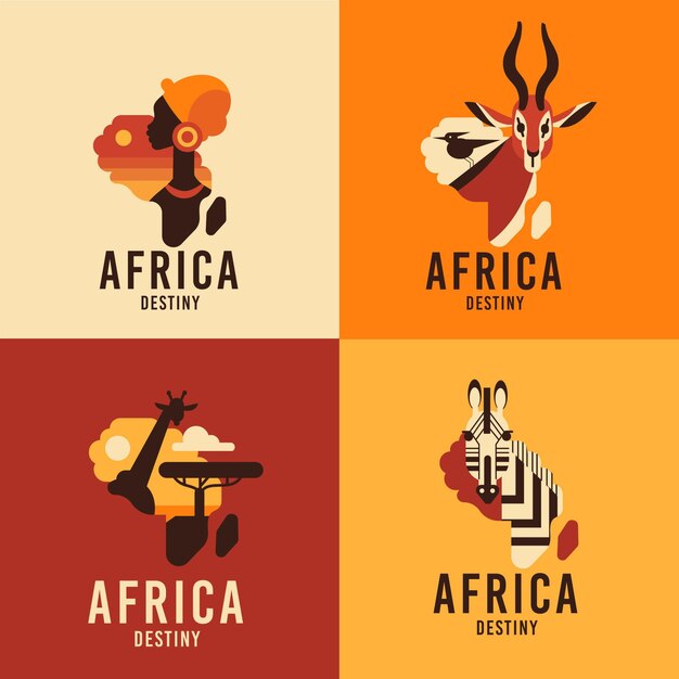 Коллекция логотипов Африки