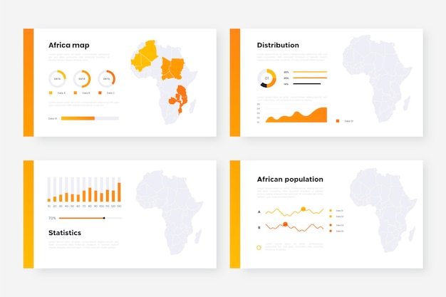 Free vector africa map infographic