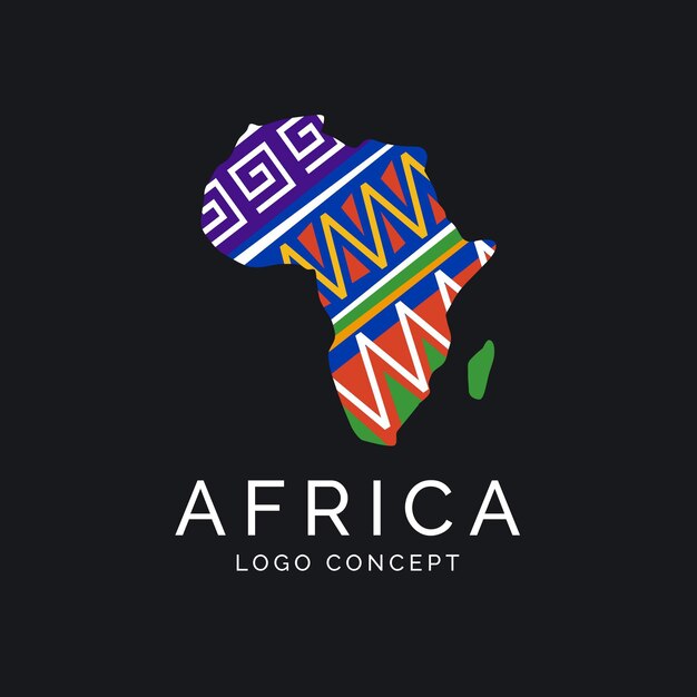 아프리카지도 로고 개념