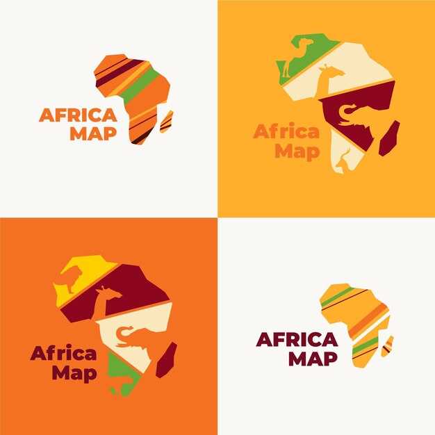 Africa map logo