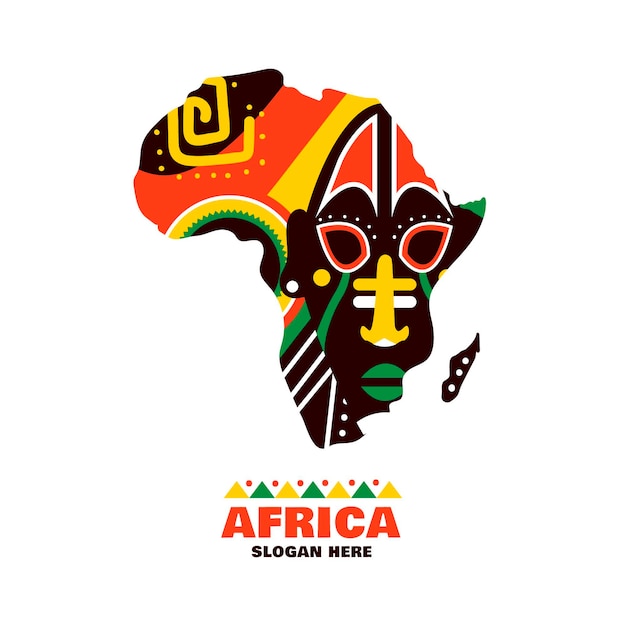 Africa map logo