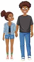Free vector african american couple in love