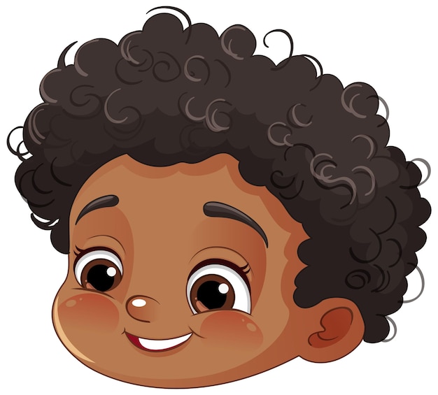 Free vector african american kid cartoon character