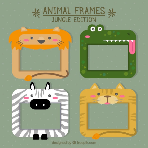 Free vector african animal frames