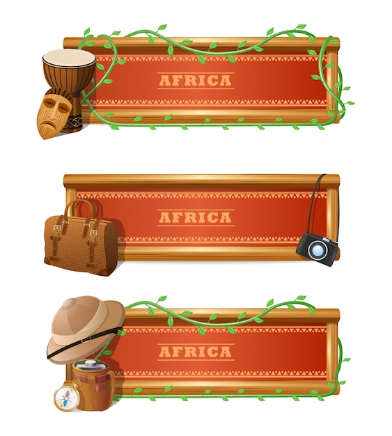 African banner set