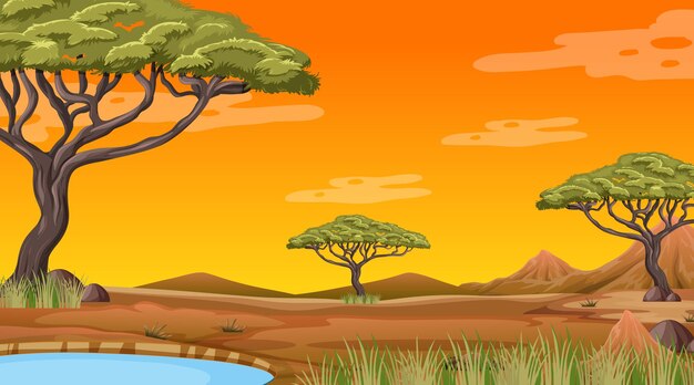 african forest landscape background