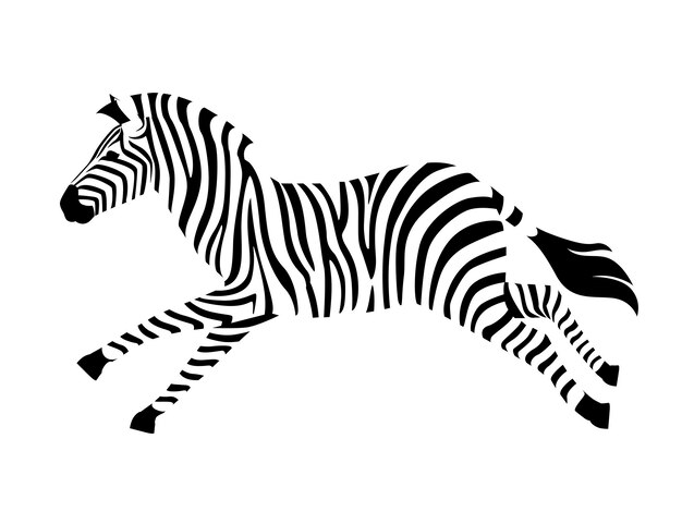 シマウマ顔のイラスト プレミアムベクター