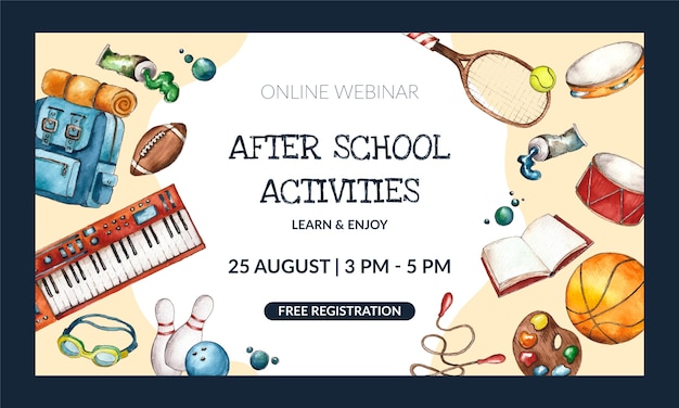 After school activities for children webinar template