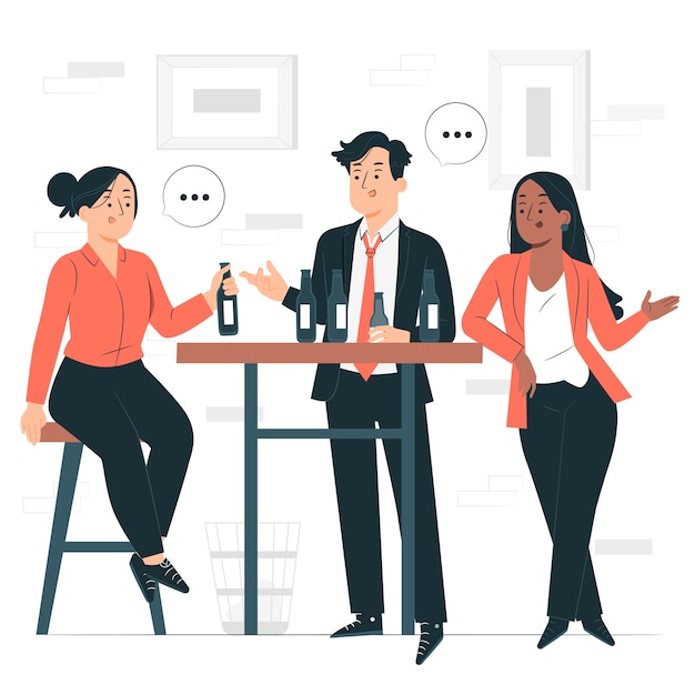 Free vector afterwork concept illustration