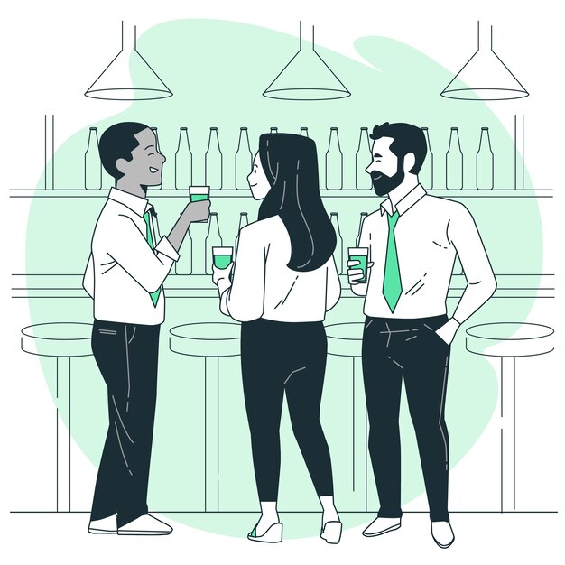 Afterwork concept illustration