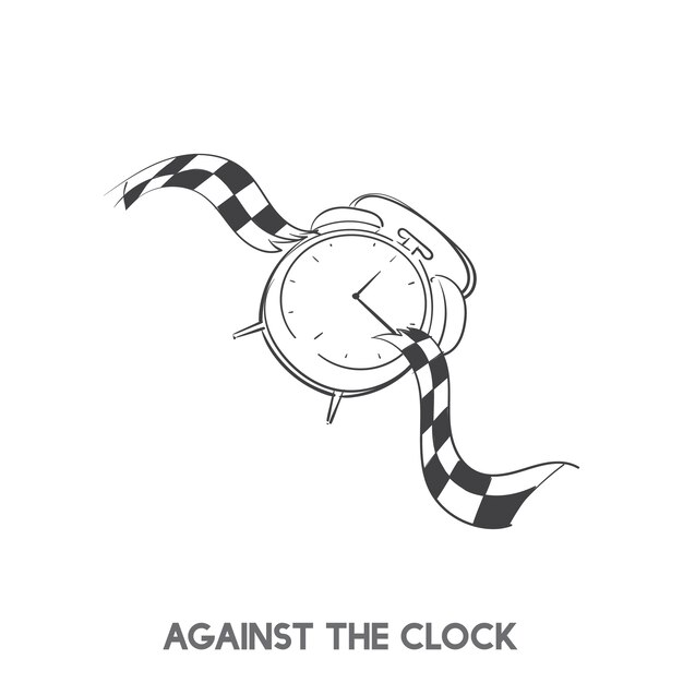 Free vector against the clock idiom vector