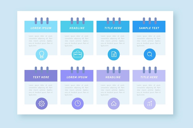 Free vector agenda chart concept