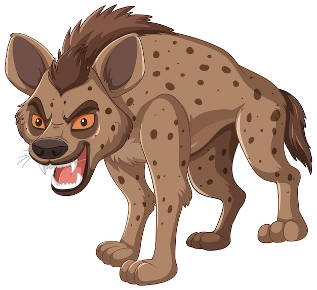 Free vector aggressive hyena vector illustration