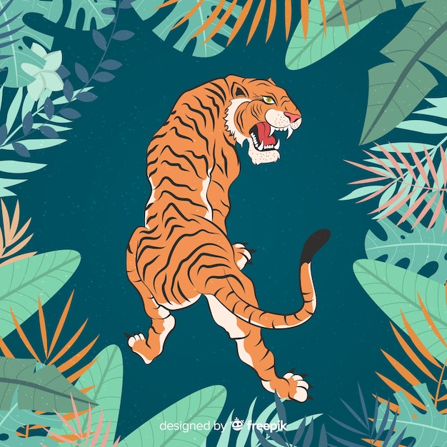 Vector Illustration Tiger Print Seamless Pattern. Yellow Hand Drawn  Background Royalty Free SVG, Cliparts, Vectors, and Stock Illustration.  Image 128868565.