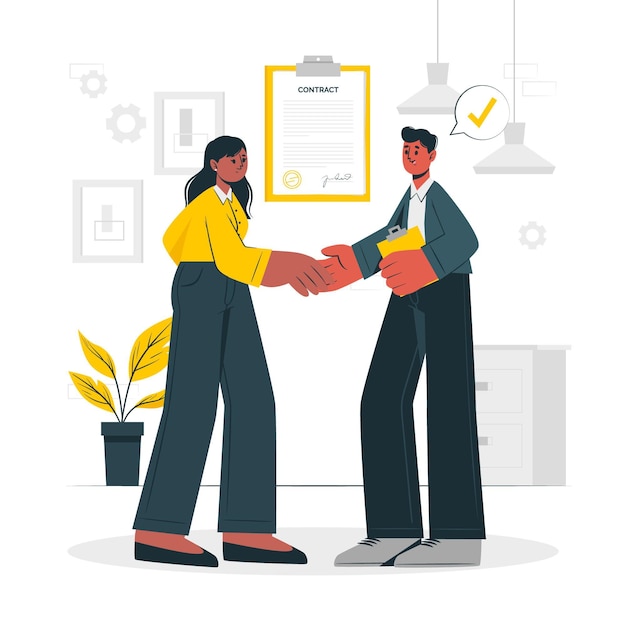 Free vector agreement concept illustration