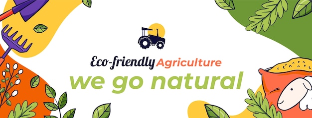 Free vector agriculture company  facebook cover template