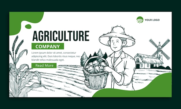 Free vector agriculture company facebook template