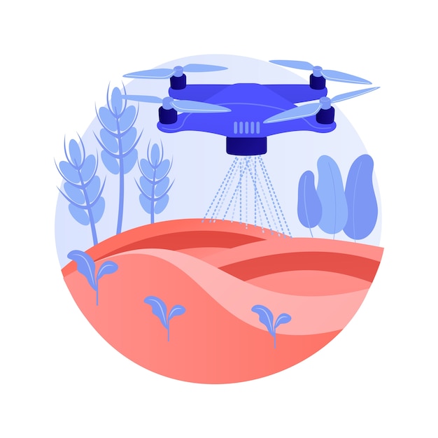 Free vector agriculture drone use abstract concept illustration