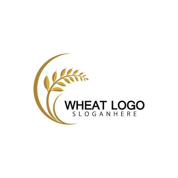 Agriculture wheat logo template vector icon design Premium Vector
