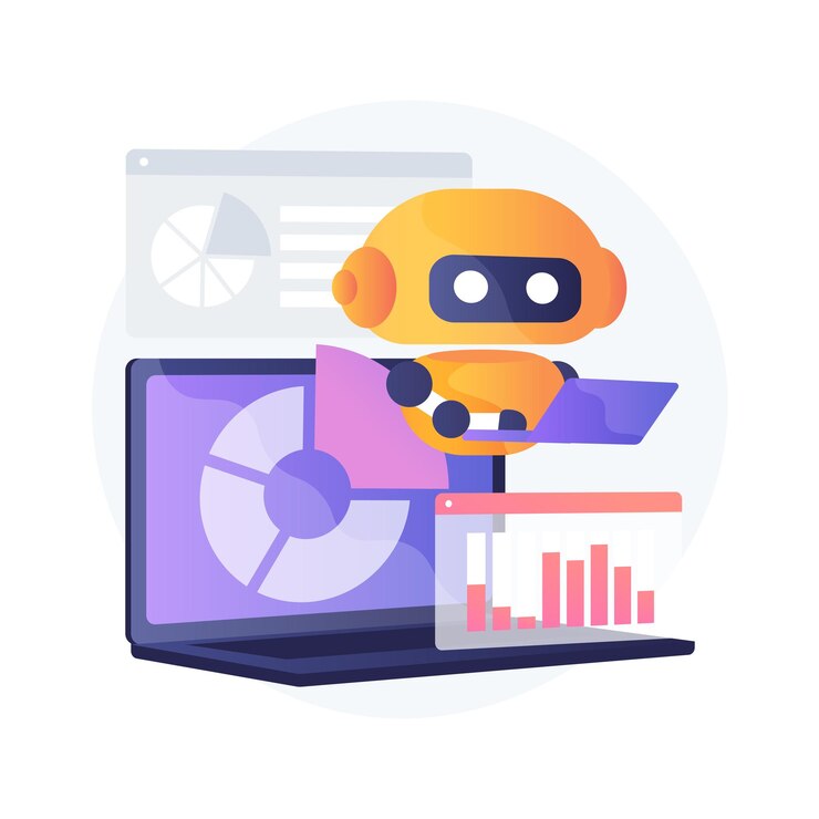 Free Vector ai-powered marketing tools abstract concept illustration