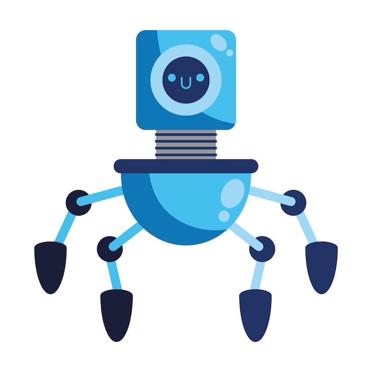 Free Vector ai robot with tentacles