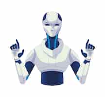 Бесплатное векторное изображение Технологический робот киборг дизайн