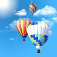 Free vector air balloon background