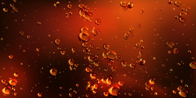 Air bubbles of cola, soda drink or beer texture