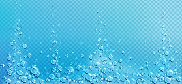 Air bubbles, effervescent water fizz, aqua motion