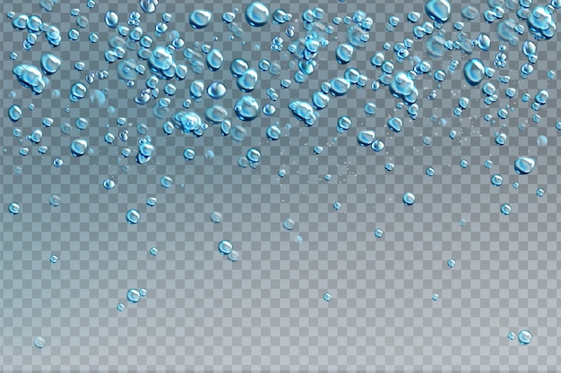 Free vector air bubbles, effervescent water fizz, aqua motion