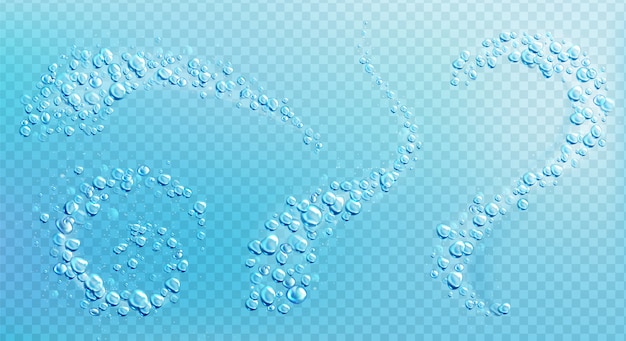 Free vector air bubbles, effervescent water fizz, aqua motion