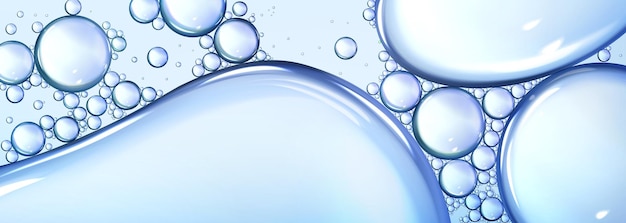 無料ベクター 透明液体物質中の気泡