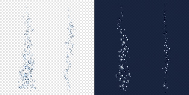 Free vector air bubbles, water or soda oxygen fizz clip art