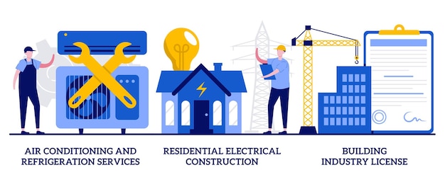 Free Vector | Building industry license abstract concept illustration ...