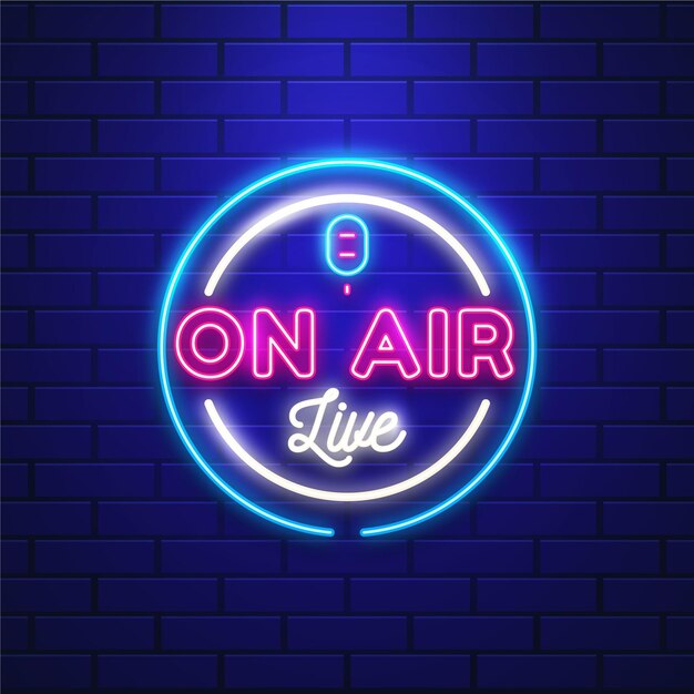 On air live neon frame