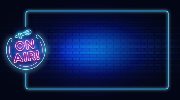 Free vector on air neon frame concept