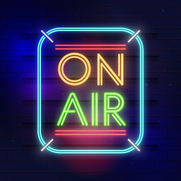 On air neon frame template