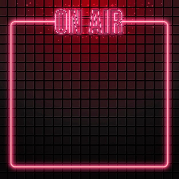 Free vector on air neon frame template