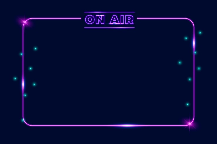 Free Vector on air neon frame template