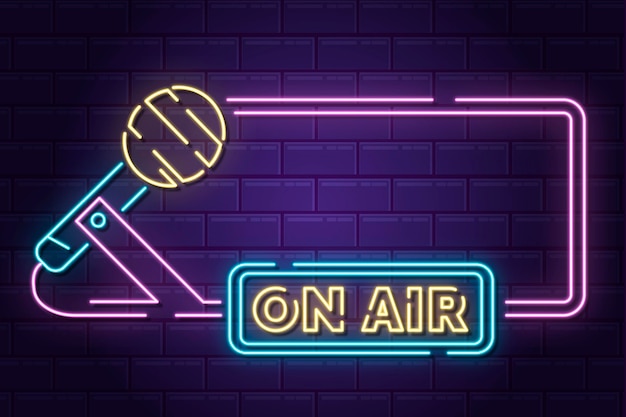 On air neon frame template