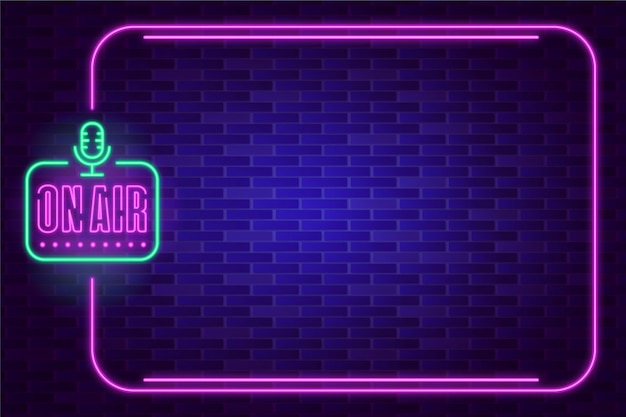 On air neon frame template