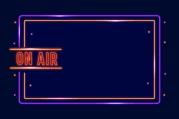 Free vector on air neon frame